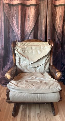 Heavy duty wooden rocking chair