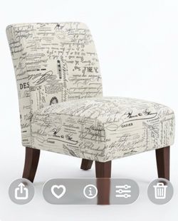 French Script Slipper Chair – Linon | $75