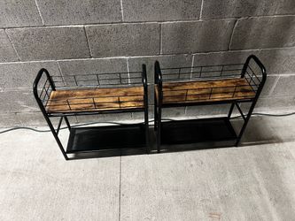 Metal rolling storage cart