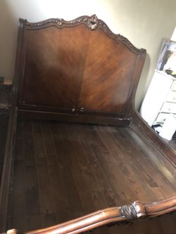 Cal king sleigh bed