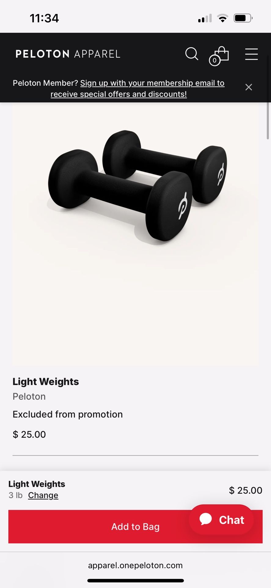 Peloton 3lb Weights