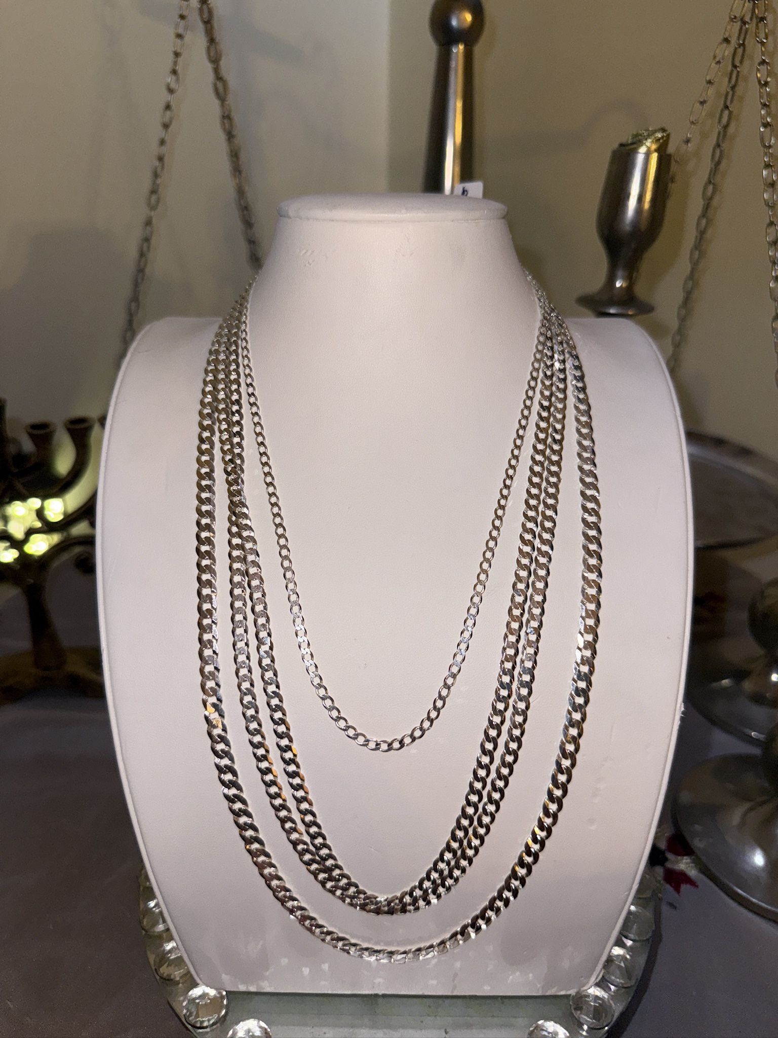 Men’s Silver Figaro  Necklace 925