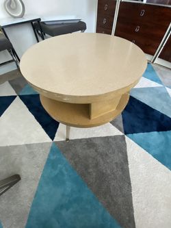 Mid century modern Mesmer “lazy susan” side table