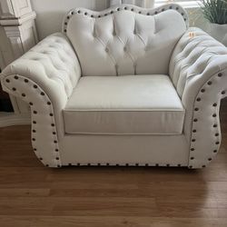 Velvet Sleeper Loveseat And Two Chairs