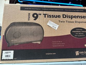 9” Tissue toilet paper roll dispenser commercial restaurant retail store gas station big volume