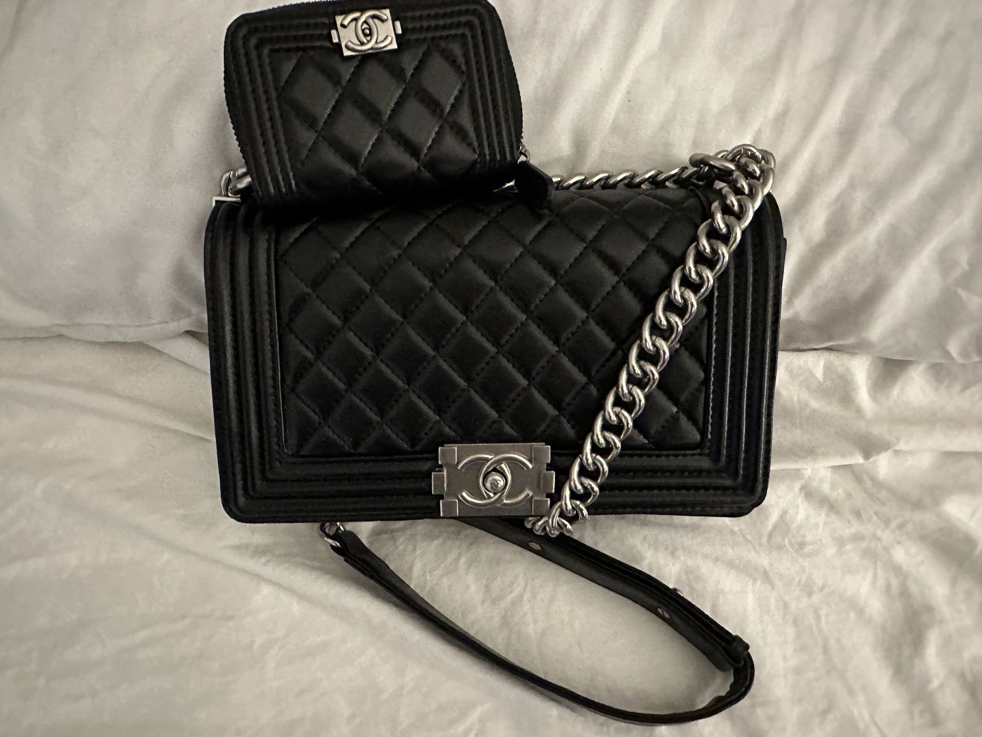 Designer Quilted Bag And Wallet 