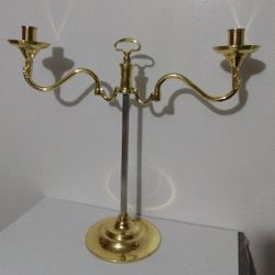 VINTAGE BALDWIN BRASS SWING ARM ADJUSTABLE CANDELABRA 17"×7"