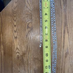 Silver Chain and Matching Bracelet