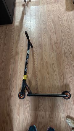 Stunt Scooter with Orange Wheels
