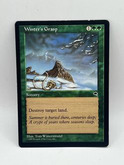 MTG Tempest Winter’s Grasp Sorcery Card