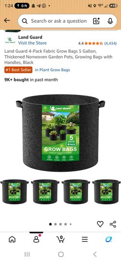 Grow bags 4 pack -5 gallon