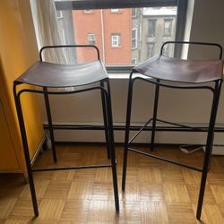 Leather Steel Bar Stools