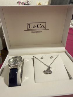 L & Co. Timepieces Anchor Watch and Ship Pendant