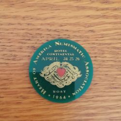 Vintage 1964 Heart of America Numismatic Association Token Central States Convention in Kansas City