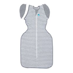 Love To Dream Swaddle up Transition  Bag Adaptive Original Swaddle  Wrap Gray And White Stripes Medium 