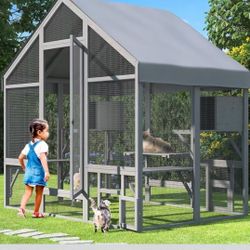 New Outdoor Cat Enclosure, Large Outdoor Catio for Multiple Cats with 7 Platforms