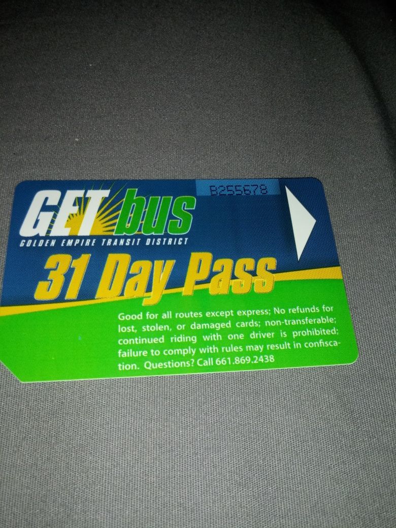 31 day bus pass for sale for 25