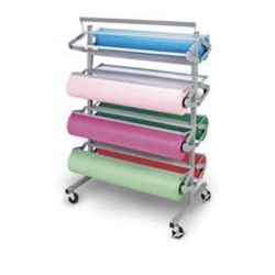 New Nasco 8-Roll Capacity Art Paper Roll Dispenser Rack and Cutter (D906)