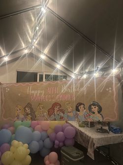 Disney princess birthday banner
