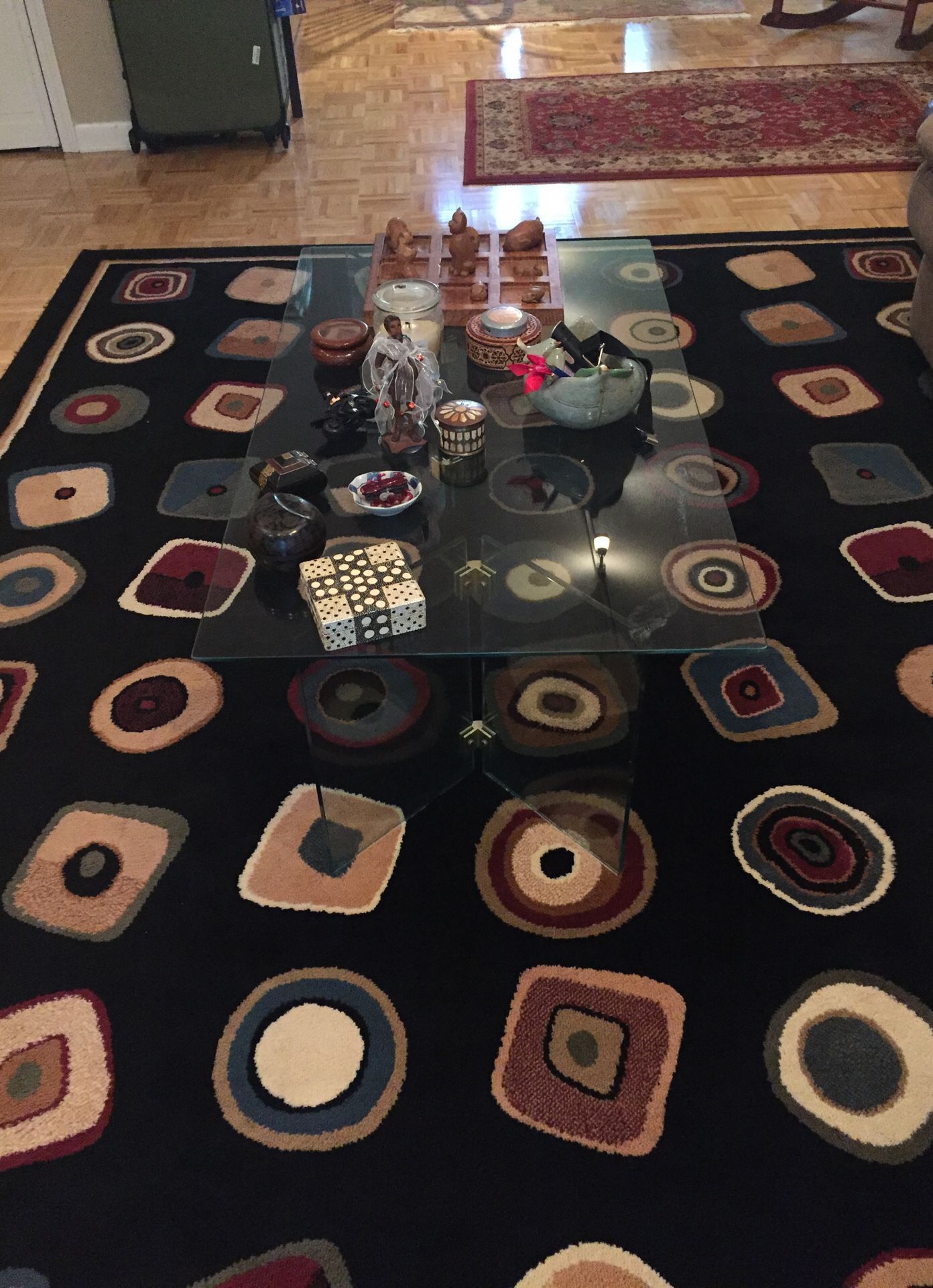 Set of three crystal tables