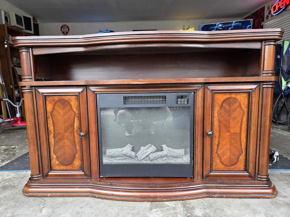Electric Fireplace / TV Shelf Stand