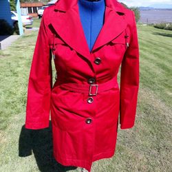 Michael Kors Trench Coat w/ Removable Liner & Hood - SP (Small Petite)