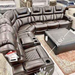 Power Reclining Sectional Couch 💛No Needed Credit Check 💛 $39 Down Payment with Financing