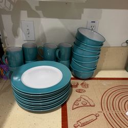 Set of 8 Teal Ceramic bundle