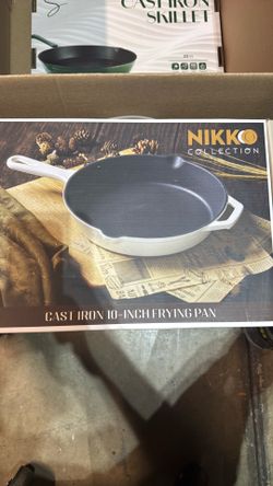 Nikko collection 10” cast iron fry pan new in box