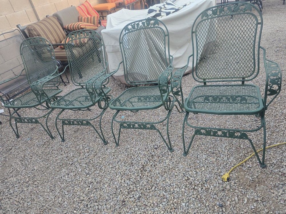 $200 IRON 4 ROCKING CHAIRS 