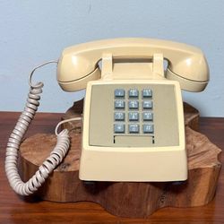 Vintage Retro Push Button Phone Corded Landline Telephone Collection Decor