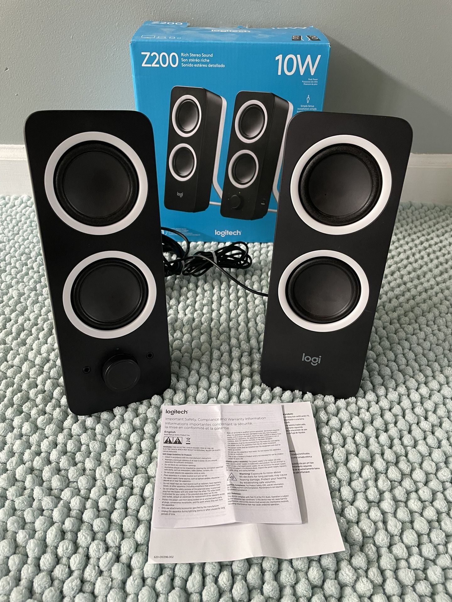 Logitech Z200 10W Multimedia Speakers Pair Black