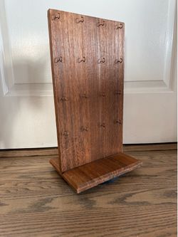 Wooden Rotating Jewelry Display Stand – Double Sided