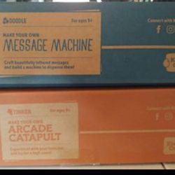 Doodle Crate Message Machine & Tinker Crate Arcade Catapult - $18 each