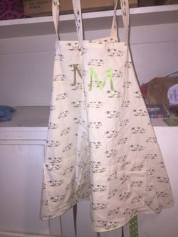 2 monogrammed aprons