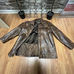 Leather Vintage Coat 