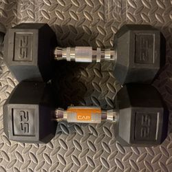 NEW 25LB DUMBELLS