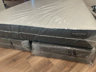 New Cal king Mattress and box spring