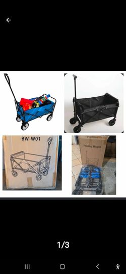 💥New in box Collapsible Folding Wagon, Cart  Garden Outdoor Green or Black ( reseda Ca)