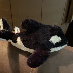Orca Killer Whale Black White  Aurora  Seaworld  Plush 8" 