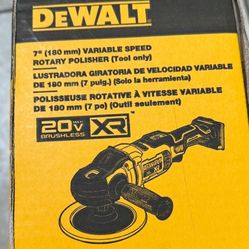 TOP RATED ♨️ DEWALT 20V MAX XR Cordless Brushless 7 in. Variable Speed Rotary Polisher (Tool Only)