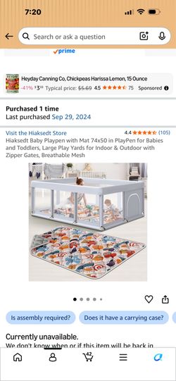74x50 Large Baby playpen