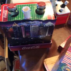 Super Bowl 33 collectible Coke bottle set