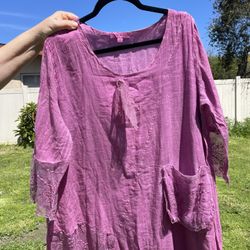Purple Bohemian Woman Dress