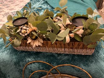 Fall pumpkin 3 candle table decor