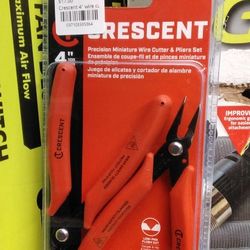 C CRESCENT 4" PRECISION MINIATURE WIRE  CUTTER & PLIERS SET 
