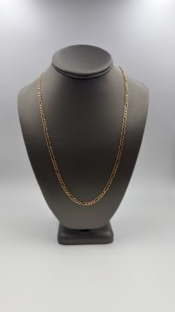 14KT YELLOW GOLD 25” FIGARO LINK CHAIN 13.7GR