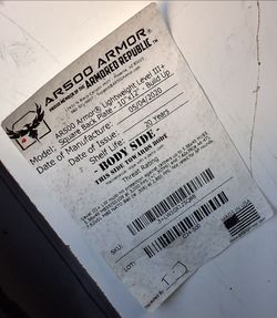 AR500 Armor Level III+ 10x12 Square Back Plate
