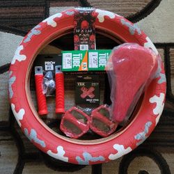 NEW Bicycle Bmx Parts Bundle 20" Red