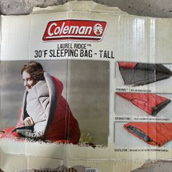 Sleeping Bag Coleman Tall Grande 30 -f  New